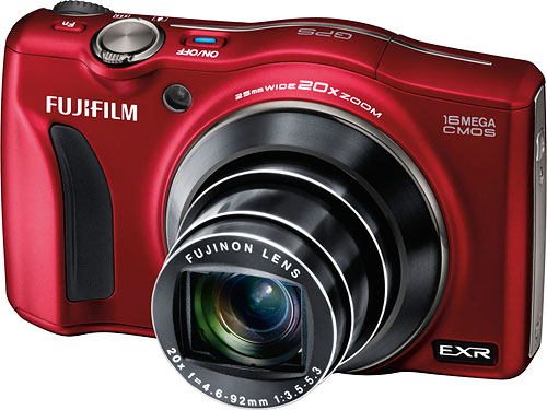 The Fujifilm F770EXR adds raw file support, and a GPS receiver. Image provided by Fujifilm North America Corp. Click for a bigger picture!
