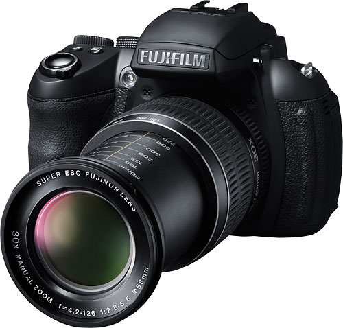 The Fujifilm HS30EXR boasts a high-res electronic viewfinder. Image provided by Fujifilm North America Corp. Click for a bigger picture!