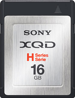 Sony XQD cards in 16GB capacity. Photo provided by Sony Corp. Click for a bigger picture!