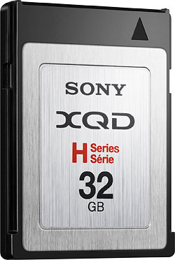 Sony XQD cards in 32GB capacity. Photo provided by Sony Corp. Click for a bigger picture!
