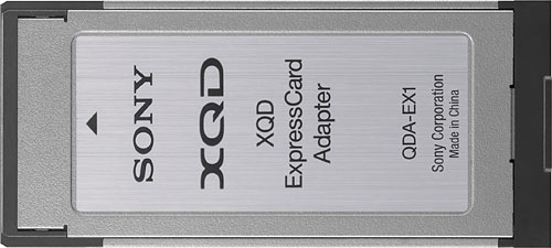 Sony QDA-EX1 ExpressCard adapter for the XQD format. Photo provided by Sony Corp. Click for a bigger picture!