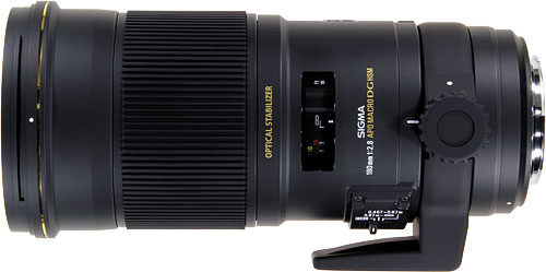 Sigma's APO Macro 180mm F2.8 EX DG OS HSM lens. Photo provided by Sigma Corp. Click for a bigger picture!