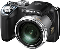 Olympus' SP-720UZ digital camera. Photo provided by Olympus Corp.