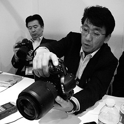 Nikon's Toshiaki Akagi and Kenji Suzuki. Copyright &copy; 2012, Imaging Resource. All rights reserved. Click for a bigger picture!