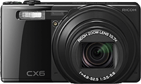 Ricoh's CX6 digital camera. Photo provided by Ricoh. Click for a bigger picture!