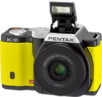 Pentax's K-01 compact system camera. Photo provided by Pentax. Click to read our Pentax K-01 review!