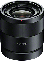 Sony's Carl Zeiss Sonnar T* E 24mm F1.8 ZA lens. Photo provided by Sony. Click to read our Carl Zeiss Sonnar T* E 24mm F1.8 ZA review!