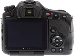 Sony's SLT-A57 Translucent Mirror camera. Copyright &copy; 2012, Imaging Resource. All rights reserved. Click for a bigger picture!