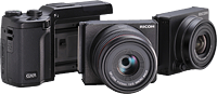 Ricoh's GXR camera system with lens modules. Image provided by Ricoh. Click to read our Ricoh GXR preview!