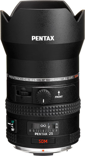 The smc Pentax DA 645 25mm f/4 AL [IF] SDM AW lens. Photo provided by Pentax Ricoh Imaging Americas Corp. Click for a bigger picture!
