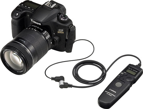 Canon's EOS 60Da digital SLR with TC-80N3 Timer Remote Controller. Photo provided by Canon. Click for a bigger picture!