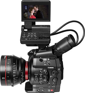Canon's Cinema EOS-C300 video camera. Photo provided by Canon Inc. Click for a bigger picture!
