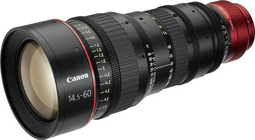 Cinema EOS zoom: the CN-E14.5-60mm T2.6 L S / SP. Image provided by Canon Inc. Click for a bigger picture!