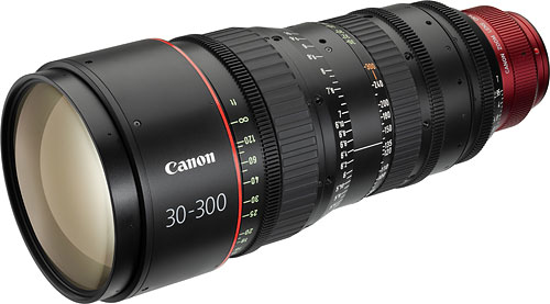Cinema EOS zoom: the CN-E30-300mm T2.95-3.7 L S / SP. Image provided by Canon Inc. Click for a bigger picture!