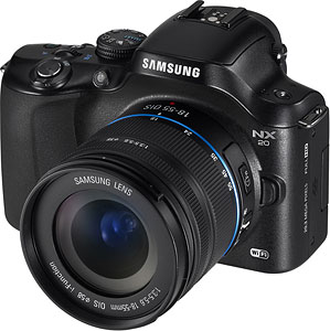 Samsung's NX20 compact system camera. Photo provided by Samsung. Click for a bigger picture!