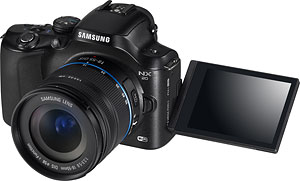 Samsung's NX20 compact system camera. Photo provided by Samsung. Click for a bigger picture!