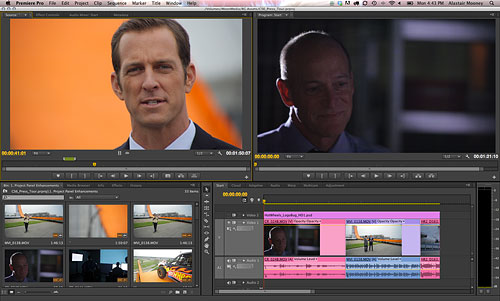 Adobe Premiere Pro CS6's new default layout. Screenshot provided by Adobe. Click for a bigger picture!
