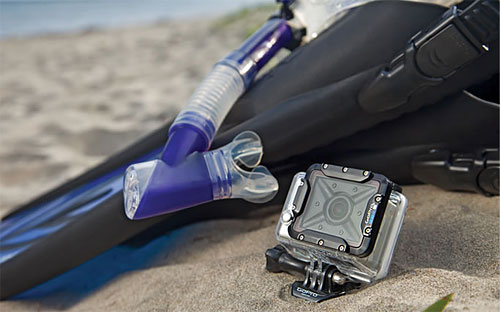 GoPro's new dive housing has a flat glass lens for sharper underwater imagery. Photo provided by Woodman Labs Inc. Click for a bigger picture!