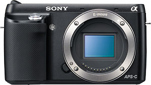 Sony's Alpha NEX-F3 compact system camera. Photo provided by Sony. Click for a bigger picture!