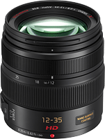 The Panasonic LUMIX G X VARIO 12-35mm/F2.8 ASPH./POWER O.I.S. lens. Photo provided by Panasonic Corp. Click for SLRgear's Panasonic LUMIX G X VARIO 12-35mm/F2.8 ASPH./POWER O.I.S. lens review!