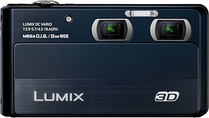 Panasonic's Lumix DMC-3D1 digital camera. Photo provided by Panasonic Consumer Electronics Co. Click for a bigger picture!