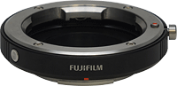 Fujifilm's M-mount adapter allows use of historic glass from Leica, Zeiss, and others on the X-Pro1 camera body. Photo provided by Fujifilm North America Corp. Click for our Fuji X-Pro1 review!