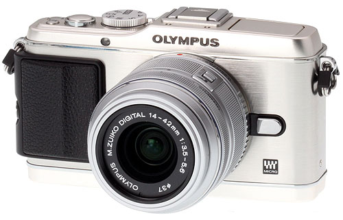 Olympus Imaging will increase its emphasis on interchangeable-lens cameras, especially mirrorless models such as the popular Olympus E-P3. Photo copyright Â© 2011, Imaging Resource. All rights reserved. Click for a bigger picture!