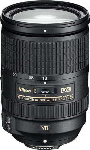 The AF-S DX NIKKOR 18-300mm f/3.5-5.6G ED VR lens. Photo provided by Nikon. Click for a bigger picture!