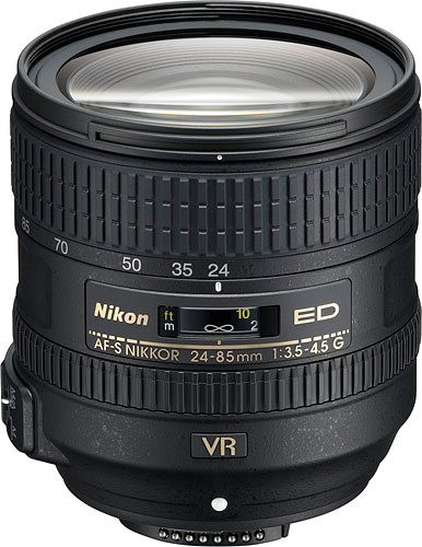 The AF-S NIKKOR 24-85mm f/3.5-4.5G ED VR lens. Photo provided by Nikon. Click for a bigger picture!