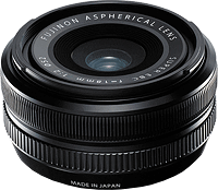 The Fujinon XF18mm F2 R lens. Photo provided by Fujifilm.