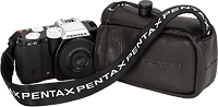 Pentax's O-CC120 camera pouch with the K-01 body. Photo provided by Pentax Ricoh Imaging Co. Ltd. 