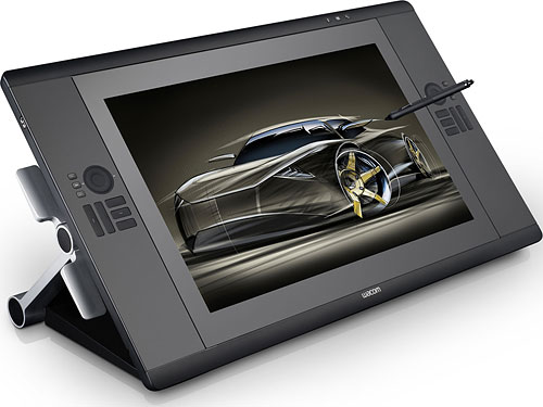 Externally, the Cintiq 24HD touch looks the same as the 24HD, shown here. Photo provided by Wacom. Click for a bigger picture!