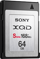 Sony 64GB S-series XQD card. Photo provided by Sony.