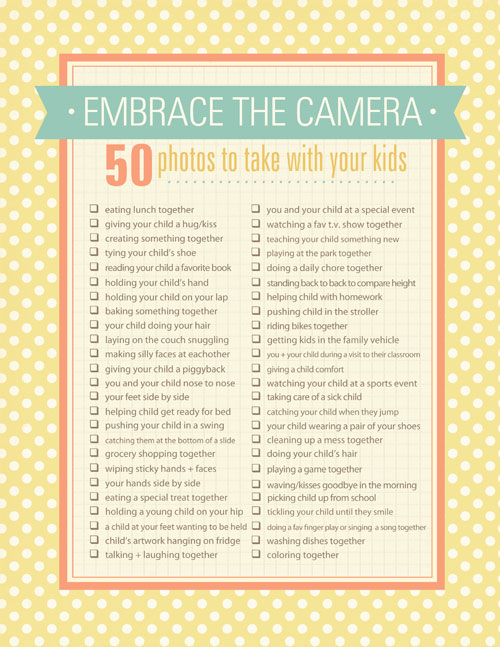 Child photo checklist