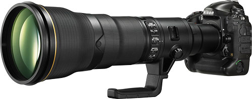 Nikon's prototype 800mm lens. Photo provided by Nikon. Click for a bigger picture!