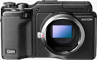 Ricoh's GXR Mount A12, shown here mounted on the GXR body. Photo provided by Ricoh Co Ltd.