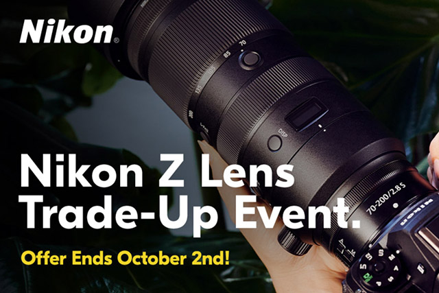 Nikon announces its first Nikon Z lens trade-up bonus event – Get up to $200 bonus trade-in value toward select Z lenses