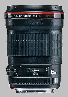 image of the Canon EF 135mm f/2L USM lens