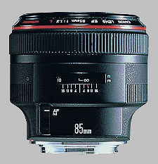 image of the Canon EF 85mm f/1.2L USM lens