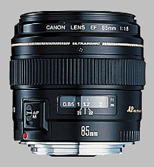 image of the Canon EF 85mm f/1.8 USM lens