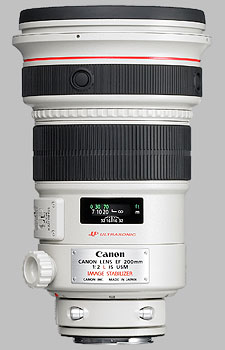 image of the Canon EF 200mm f/2L IS USM lens
