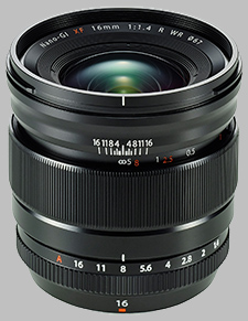 image of the Fujinon XF 16mm f/1.4 R WR lens