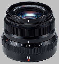 image of the Fujinon XF 35mm f/2 R WR lens