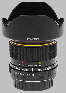 image of the Samyang/Rokinon 14mm f/2.8 IF ED UMC lens