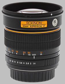 image of the Samyang/Rokinon 85mm f/1.4 AS IF UMC lens