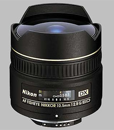 image of the Nikon 10.5mm f/2.8G ED AF DX Fisheye Nikkor lens