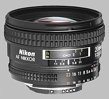 image of the Nikon 20mm f/2.8D AF Nikkor lens