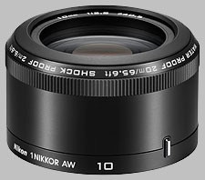 image of the Nikon 1 10mm f/2.8 AW Nikkor lens