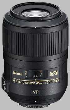 image of the Nikon 85mm f/3.5G ED VR DX AF-S Micro Nikkor lens