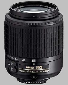 image of the Nikon 55-200mm f/4-5.6G ED DX AF-S Nikkor lens